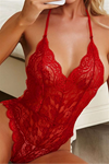 SİA Kırmızı Dantel Babydoll Sırtı Açık Seksi Gecelik 15015
